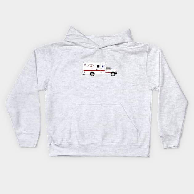 Chicago Fire Dept. Ambulance Kids Hoodie by BassFishin